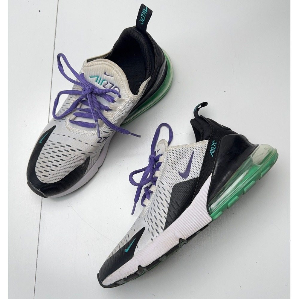 Nike Air Max 270 White Black Hyper Violet Green Strike 942843-600 Womens 8.5